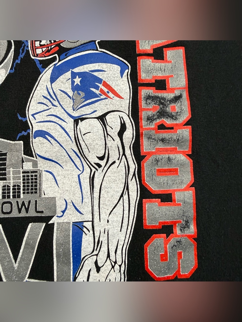 Super Bowl XLVI New York Giants Beat Patriots 2-Sided 2012 Football t-shirt L - Picture 6 of 16
